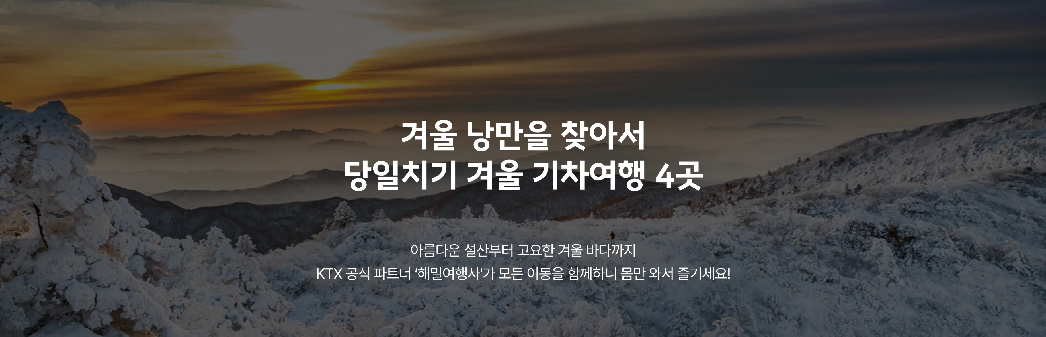 당일치기 겨울 기차 여행
